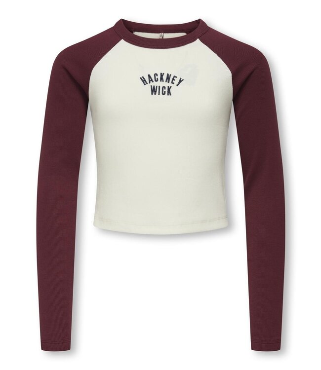 Kids ONLY winter top meisjes - rood - KogBina - slim fit, longsleeve