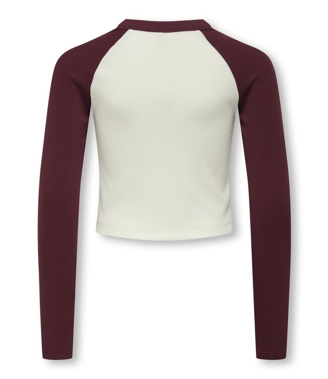 Kids ONLY winter top meisjes - rood - KogBina - slim fit, longsleeve