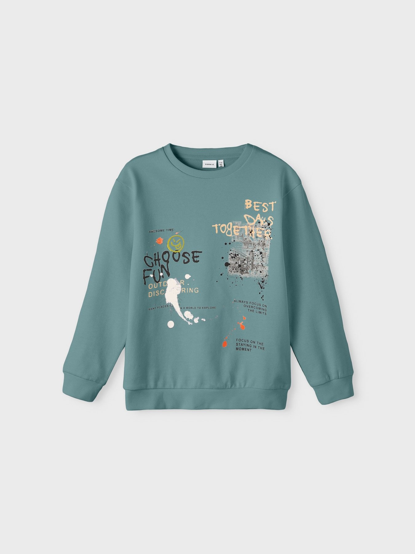 Name it winter sweater jongens - turquoise - NkmPbambo afbeelding