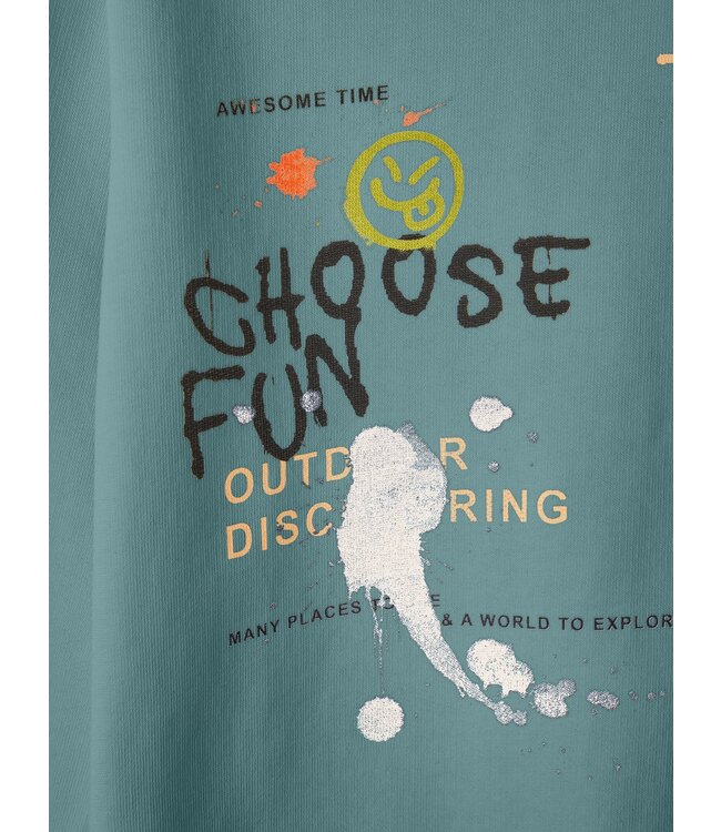 Name it winter sweater jongens - turquoise - NkmPbambo