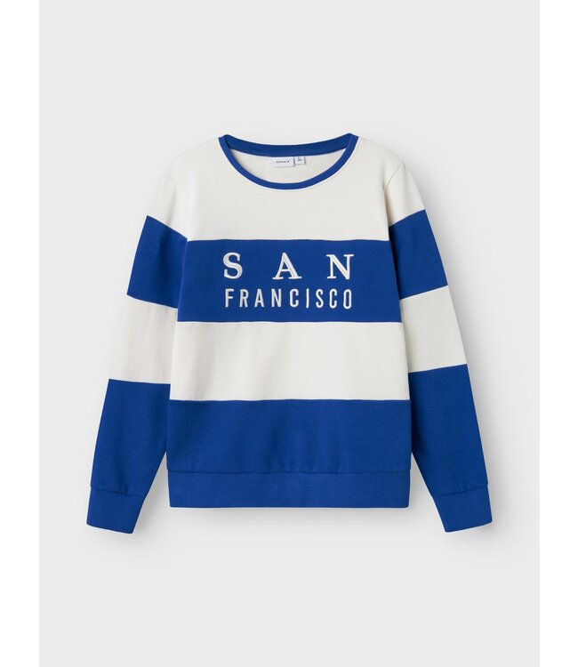 Name it winter sweater jongens - blauw - NkmPfungi