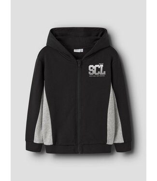 Name it winter sweat vest jongens - zwart - NkmLenno