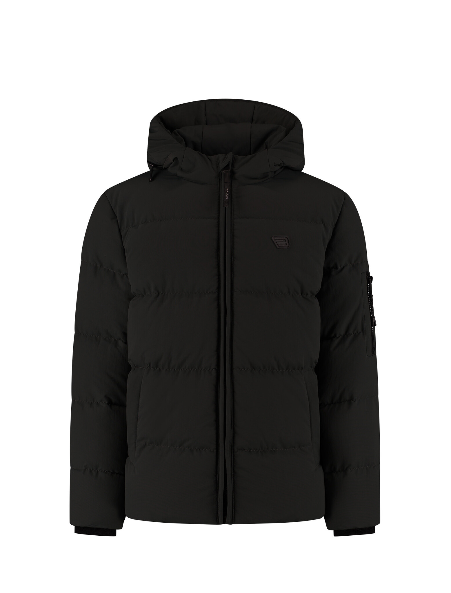 Ballin winter winterjas jongens - zwart - gewatteerd - logo badge afbeelding