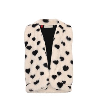 LOOXS Little winter gilet meisjes - wit - bond/hart