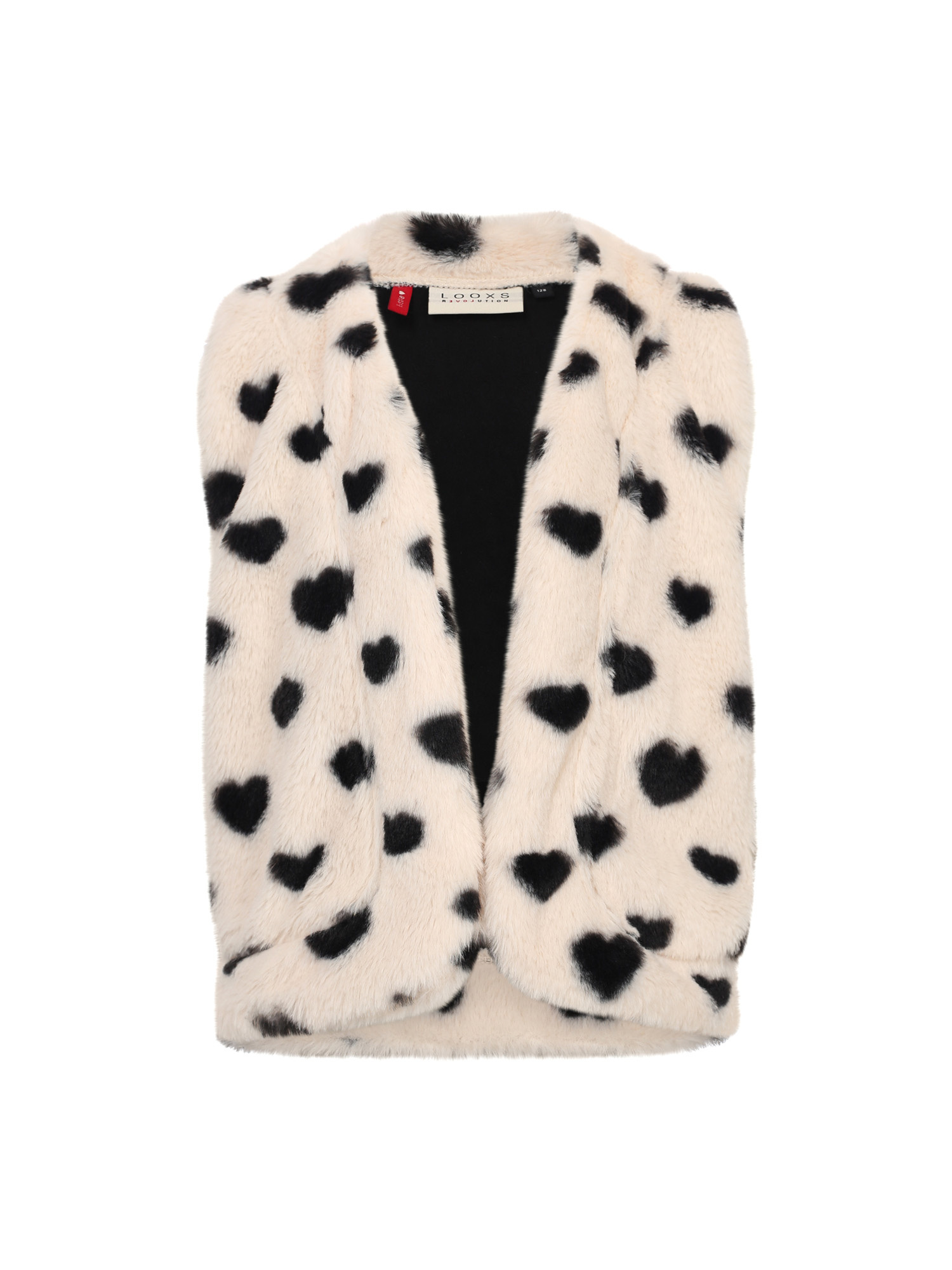 LOOXS Little winter gilet meisjes - wit - bond/hart afbeelding