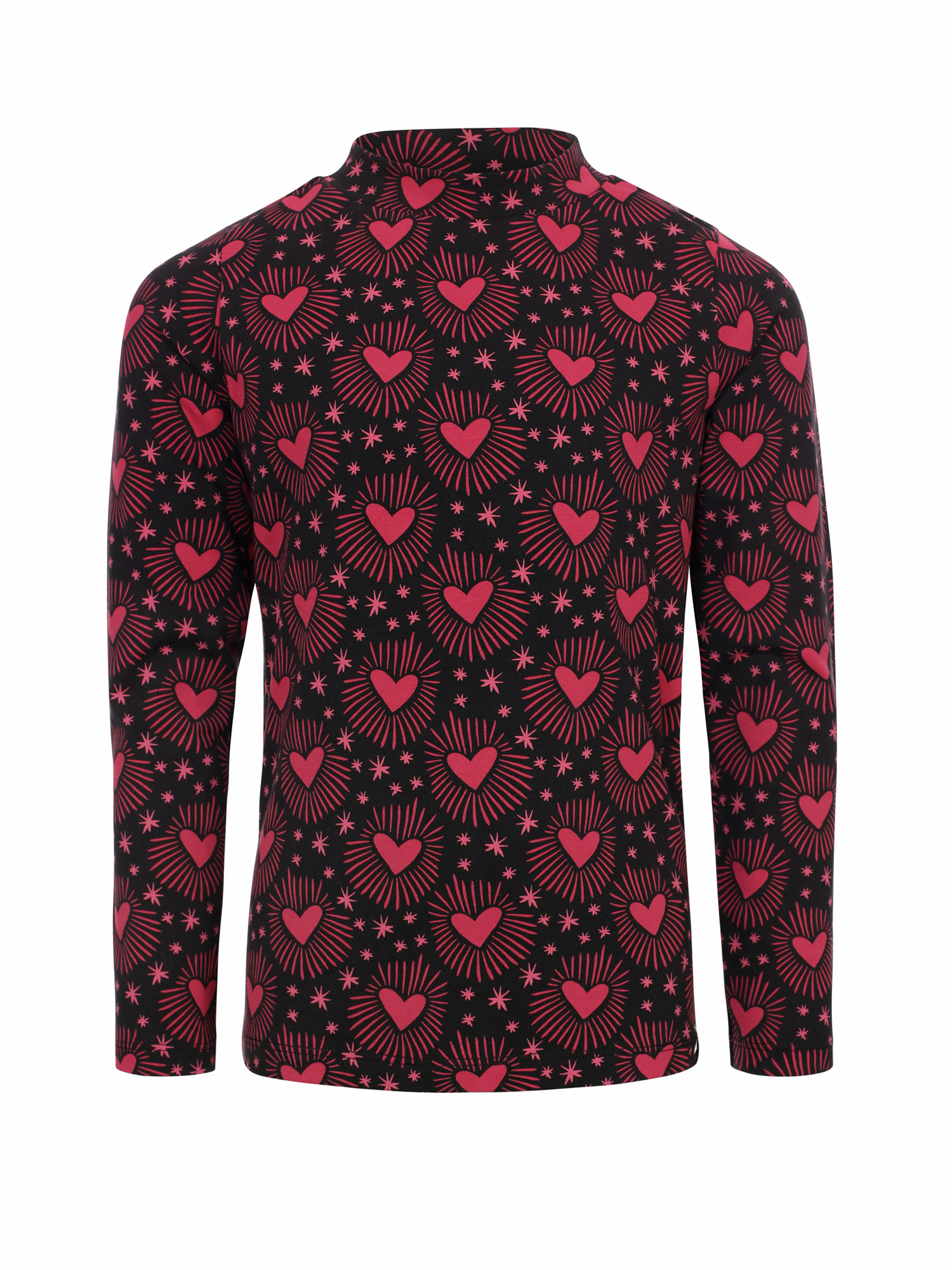 LOOXS Little winter t-shirt meisjes - bruin - harten/longsleeve afbeelding