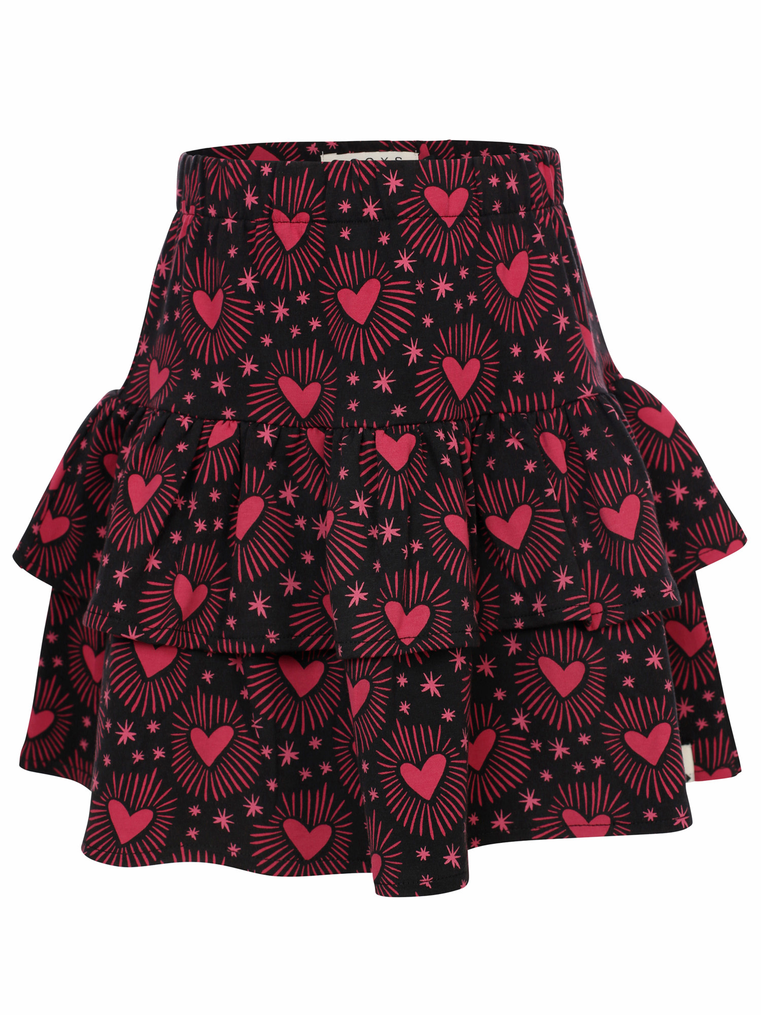 LOOXS Little winter rok meisjes - bruin - ruffle/harten afbeelding