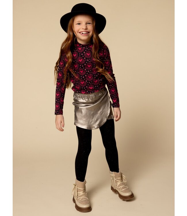 LOOXS Little winter rok meisjes - beige - metallic