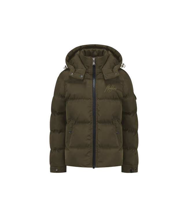 Malelions winter winterjas jongens - army groen - Patch Puffer