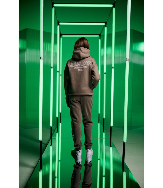 Malelions winter tracksuit meisjes - choco bruin - Tribe + GRATIS PET!