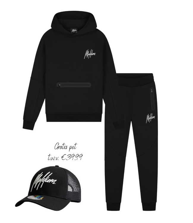 Malelions winter tracksuit jongens - zwart - Sport Counter + GRATIS PET!
