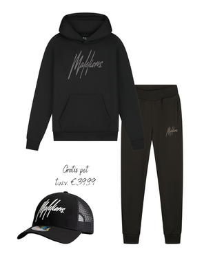 winter tracksuit jongens - zwart grijs - Essentials + GRATIS PET!