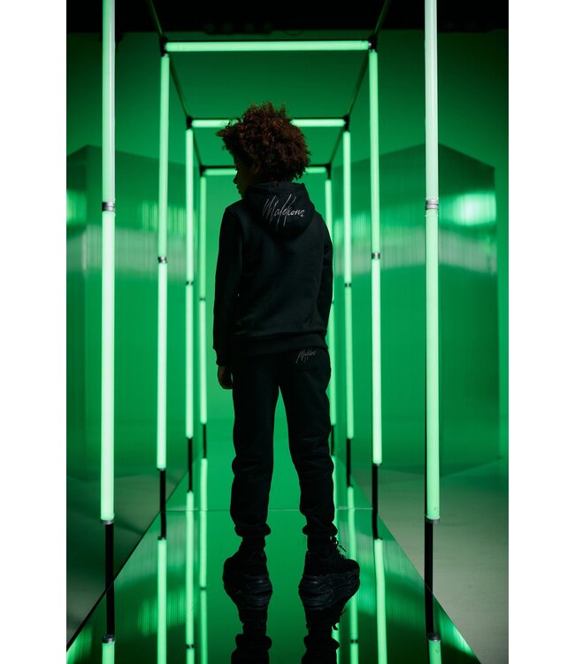 Malelions winter tracksuit jongens - zwart grijs - Essentials + GRATIS PET!