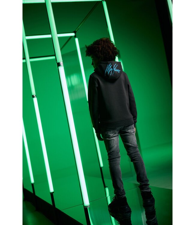 Malelions winter hoodie jongens - grijs blauw - Tube