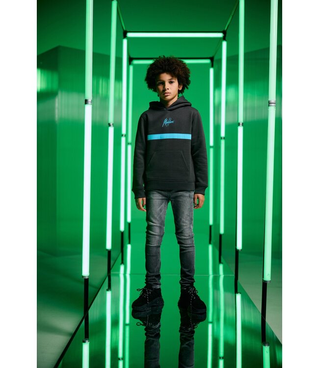 Malelions winter hoodie jongens - grijs blauw - Tube