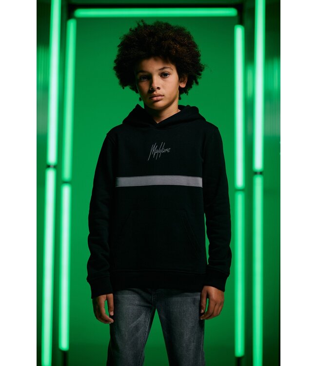 Malelions winter hoodie jongens - zwart grijs - Tube