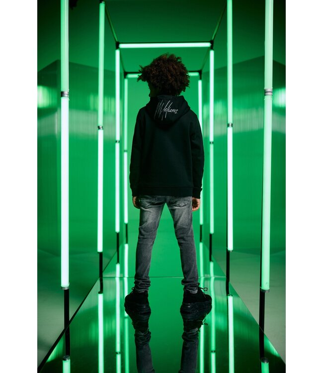 Malelions winter hoodie jongens - zwart grijs - Tube