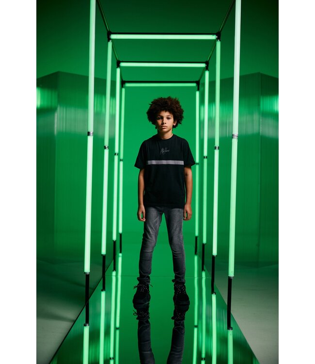 Malelions winter t-shirt jongens - zwart grijs - Tube