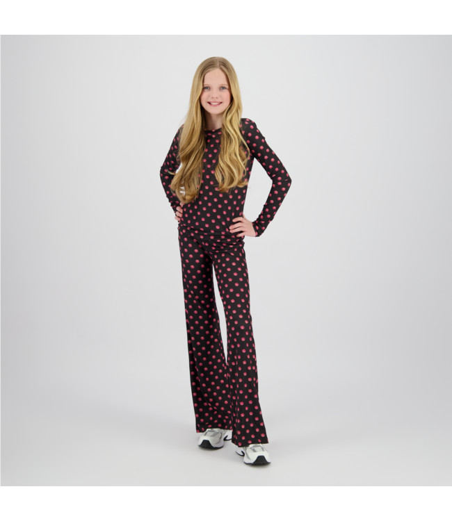 Raizzed zomer broek meisjes - zwart - Parisa - wide leg