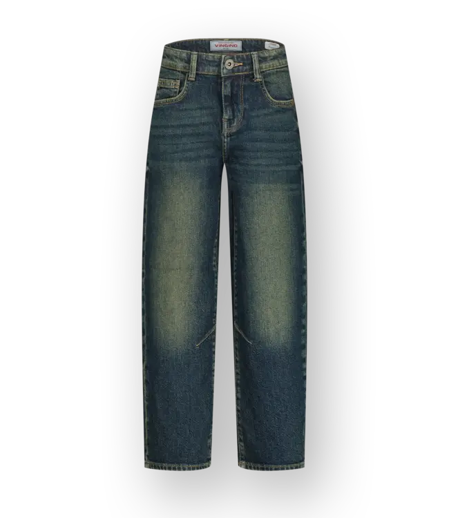 Vingino zomer jeans broek jongens - blauw - Keaton - baggy fit