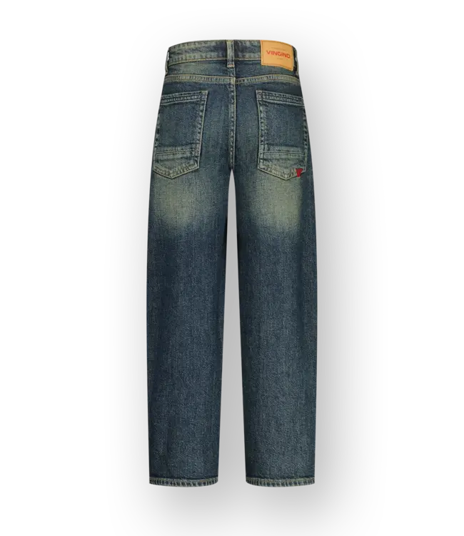 Vingino zomer jeans broek jongens - blauw - Keaton - baggy fit