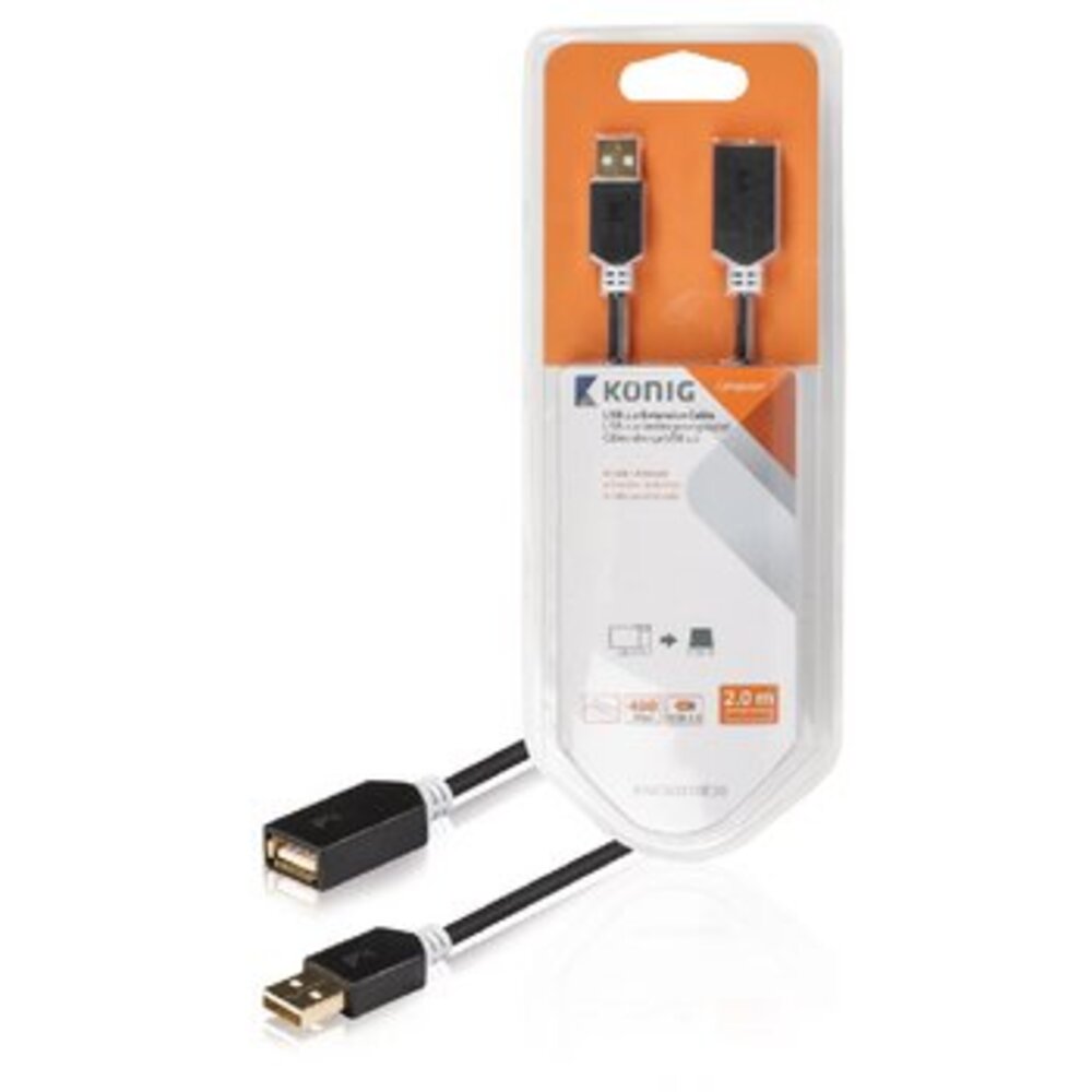 König König USB verlengkabel 2 meter König König USB verlengkabel 2 meter