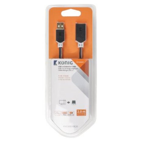 König König USB verlengkabel 2 meter König König USB verlengkabel 2 meter