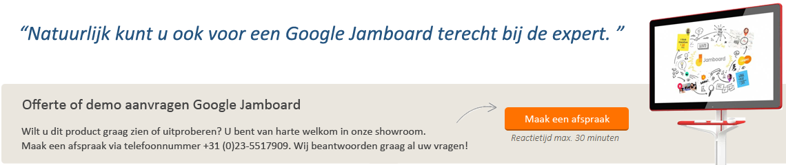 Offerte of demo aanvragen voor een Google Jamboard