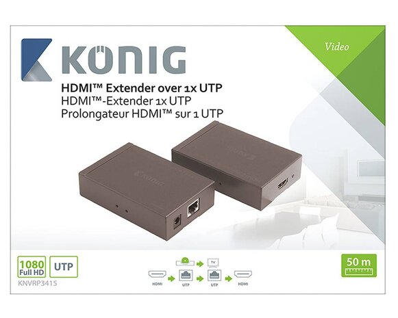 König König HDMI Extender 50 meter König König HDMI Extender 50 meter