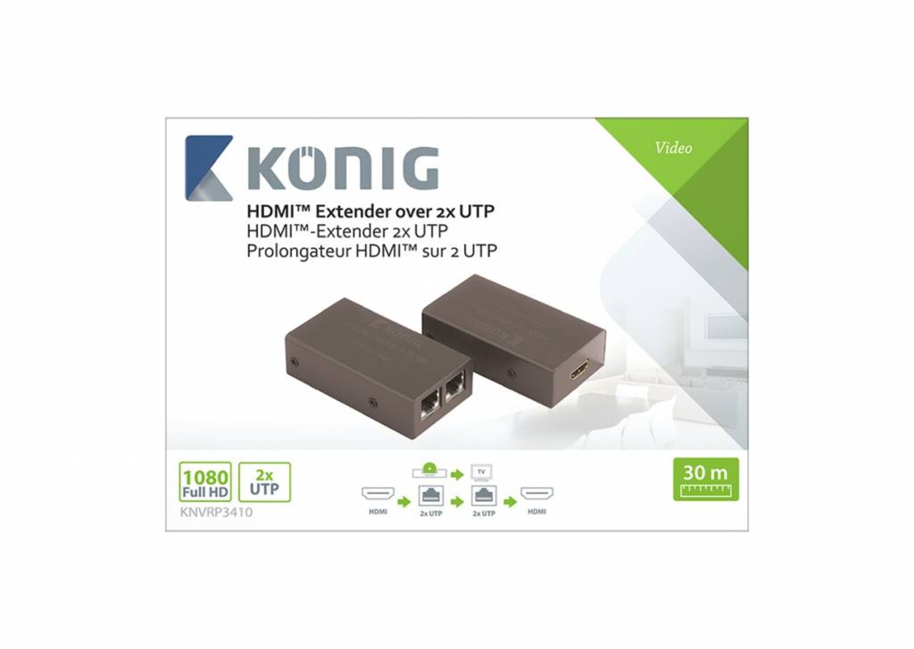 König König HDMI Extender 30m König König HDMI Extender 30m