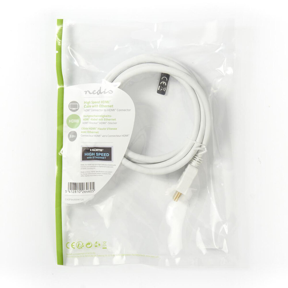 Nedis Nedis 5m HDMI wit Nedis Nedis 5m HDMI wit