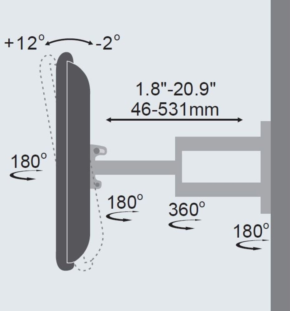 Vivolink Vivolink universele wandbeugel 23 tot 55 Inch Vivolink Vivolink universele wandbeugel 23 tot 55 Inch