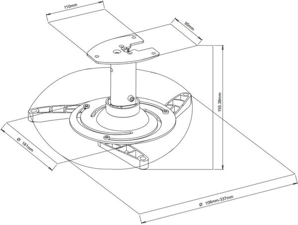 Vivolink Vivolink universele plafondbeugel wit