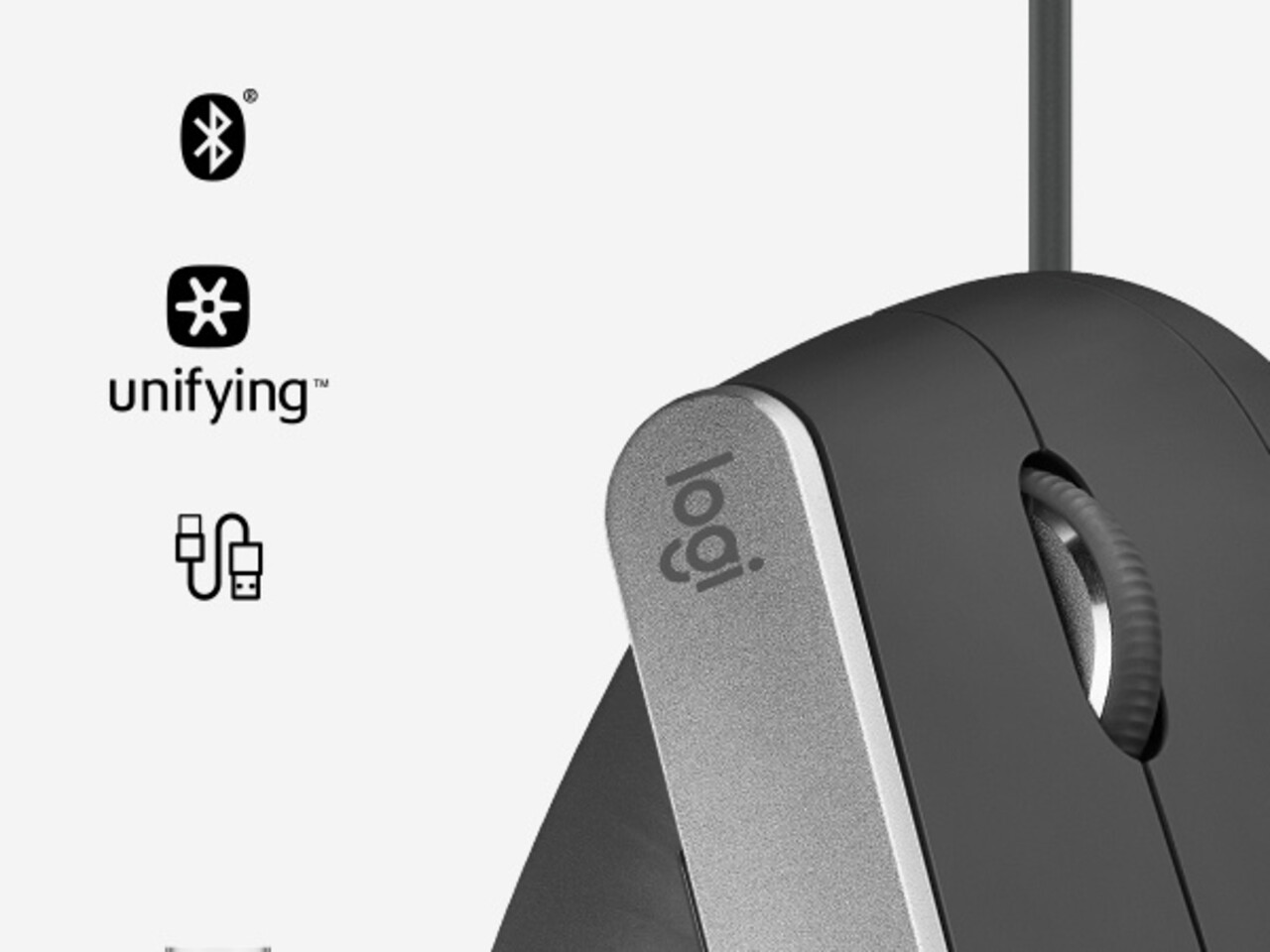 Logitech Logitech Draadloze Verticale Muis Logitech Logitech Draadloze Verticale Muis