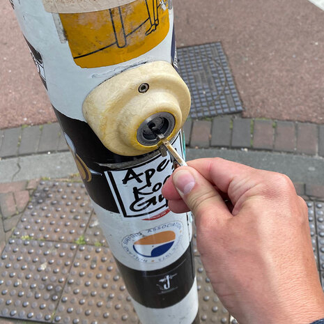 Mobiele deuropener Paean zilver black look met touchscreen ondersteuning