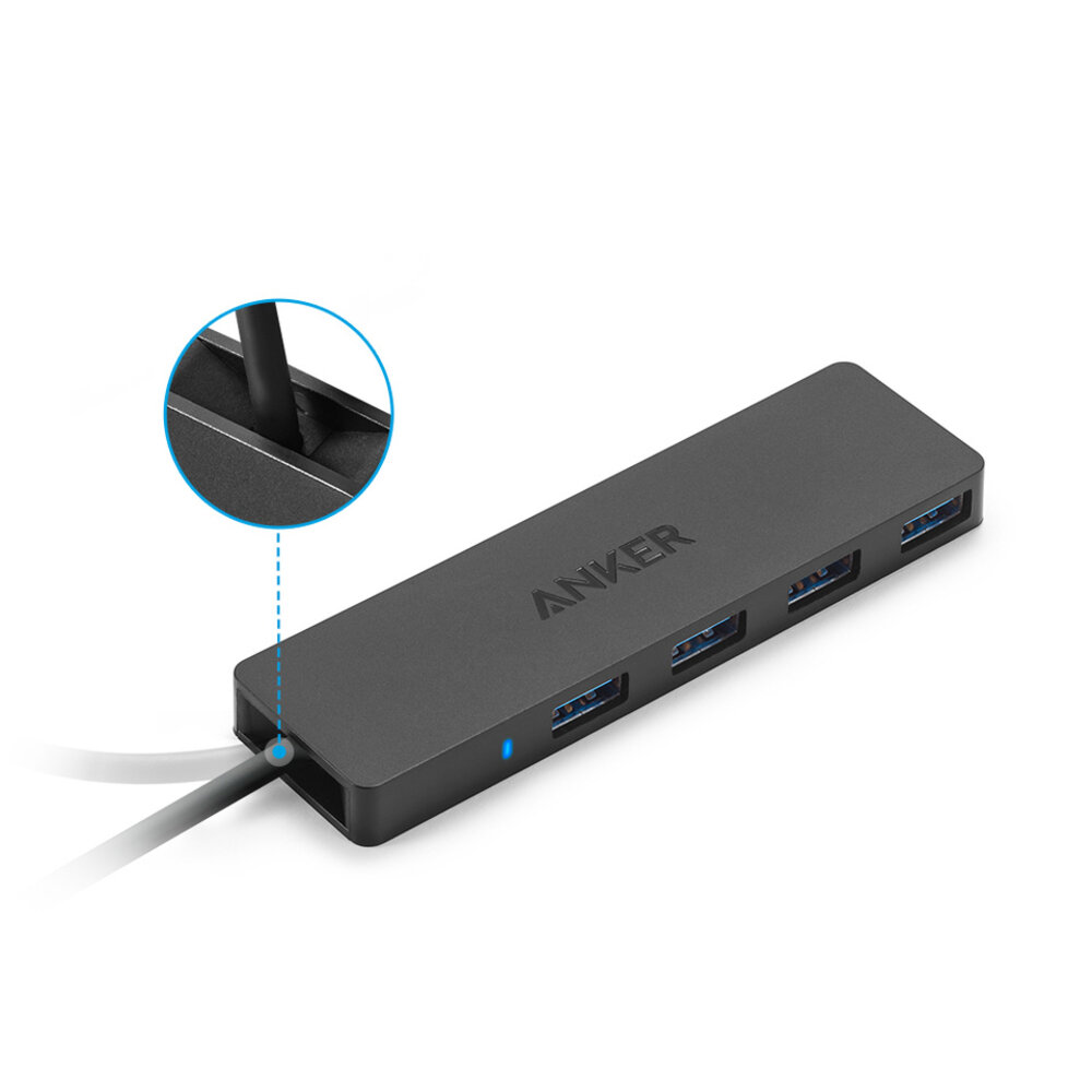 Anker Anker AK-A7517011 4-Port Ultra Slim USB 3.0 Hub Anker Anker AK-A7517011 4-Port Ultra Slim USB 3.0 Hub