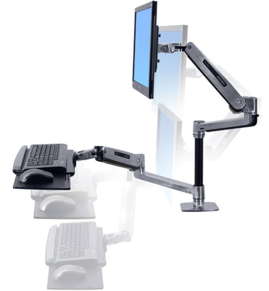 Ergotron Ergotron WorkFit-LX Arm Monitor+Keyboard Ergotron Ergotron WorkFit-LX Arm Monitor+Keyboard
