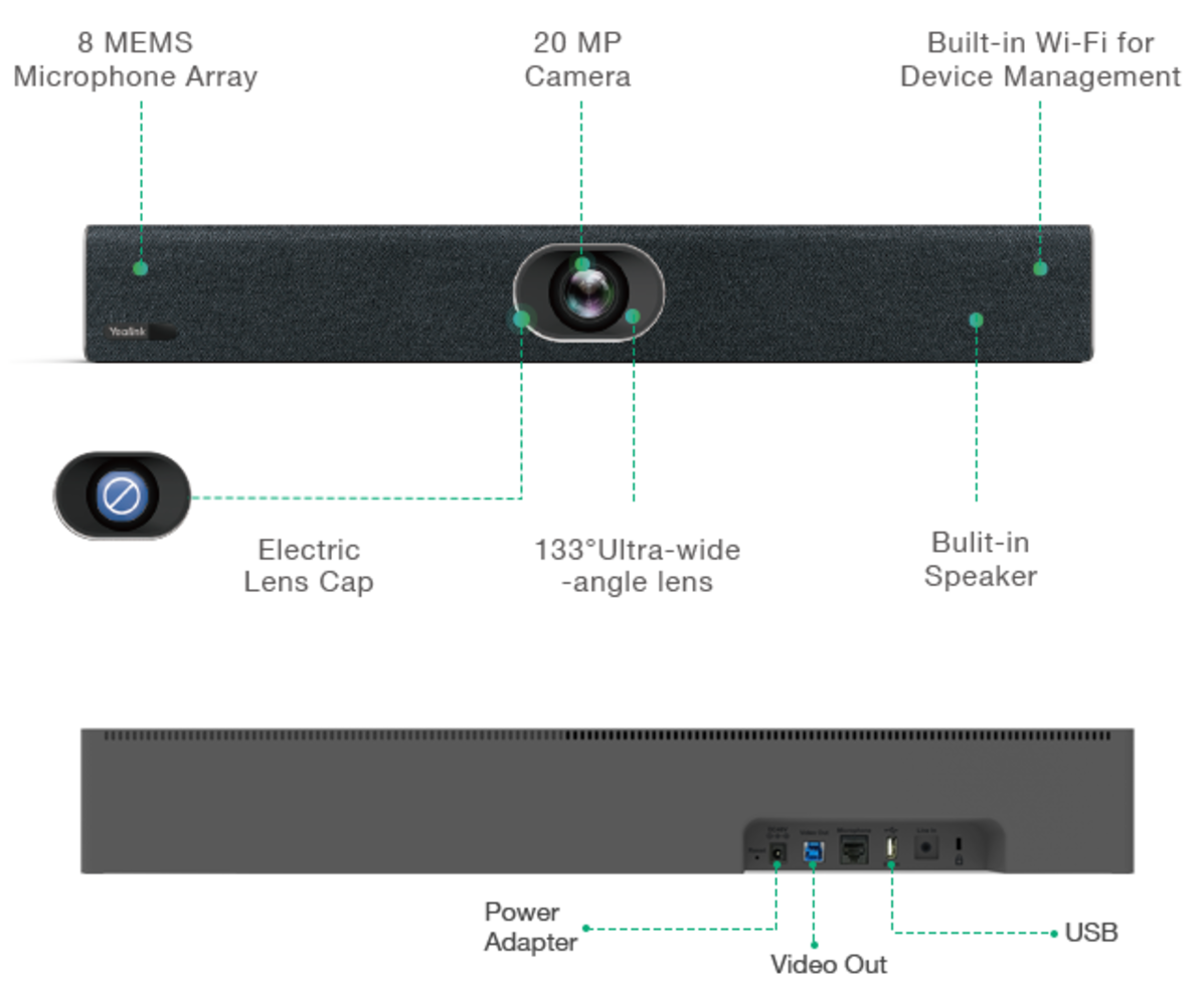 Yealink Yealink UVC40 All-in-one USB video bar Yealink Yealink UVC40 All-in-one USB video bar