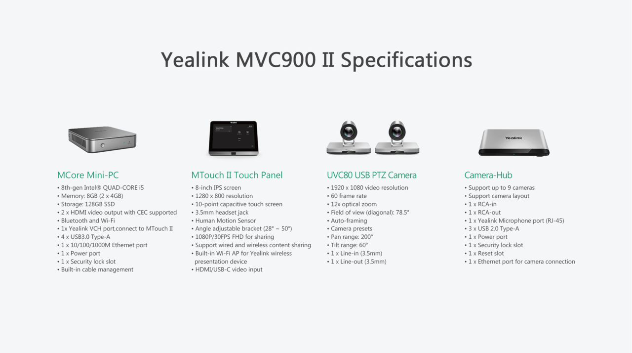 Yealink Yealink MVC900 II Video Conferencing System voor Microsoft Teams Yealink Yealink MVC900 II Video Conferencing System voor Microsoft Teams