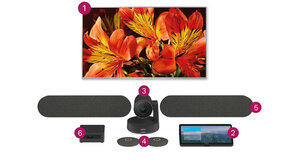 Videoconferencing set groot
