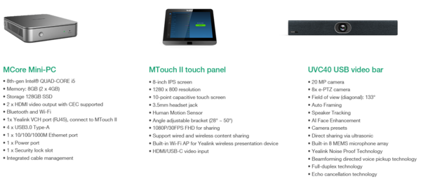 Yealink Yealink MVC400 II Microsoft Teams Vergadersysteem Yealink Yealink MVC400 II Microsoft Teams Vergadersysteem