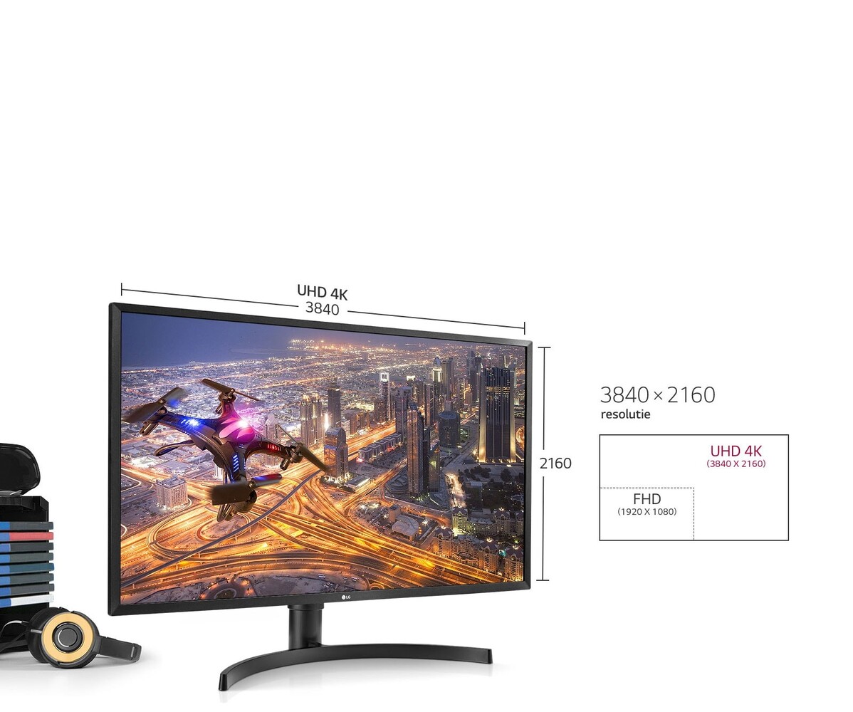LG LG 32UK550-B UHD 4K-monitor van 31,5 inch LG LG 32UK550-B UHD 4K-monitor van 31,5 inch