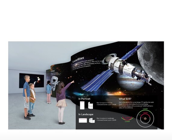 LG LG 55EF5G-L 55 Gebogen OLED-signalisatie LG LG 55EF5G-L 55 Gebogen OLED-signalisatie