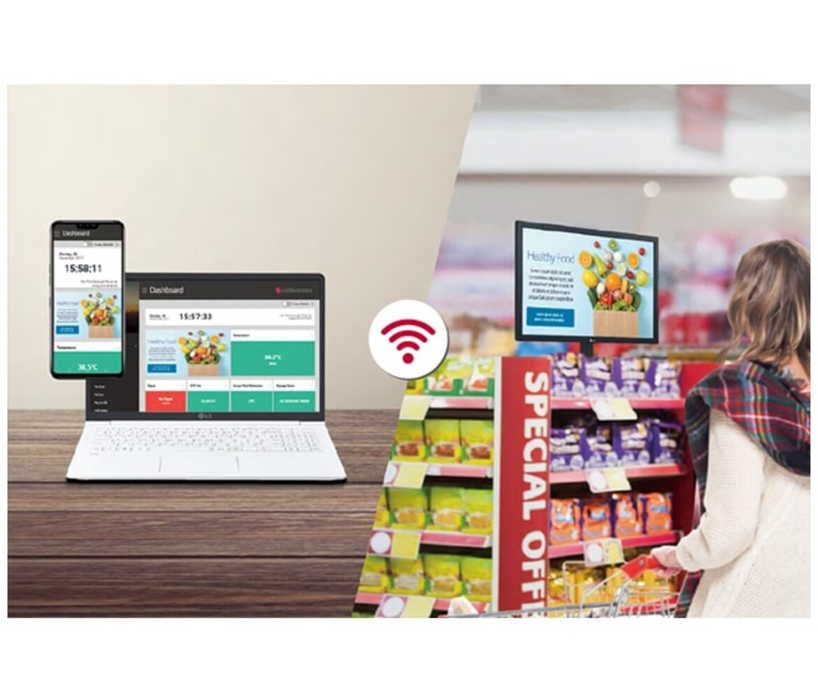 LG LG 22SM3G 22 inch bewegwijzering voor commerciële ruimtes