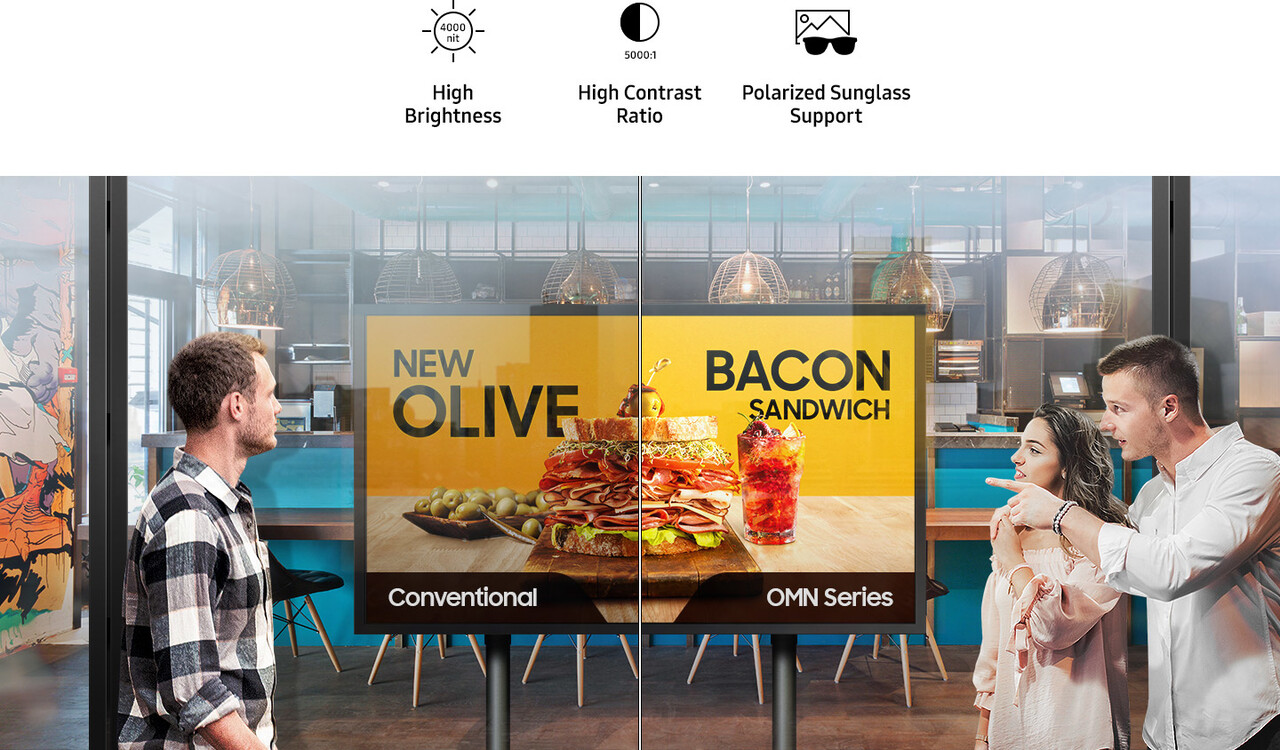 Samsung Samsung OM46N FHD semi-buiten signage Samsung Samsung OM46N FHD semi-buiten signage