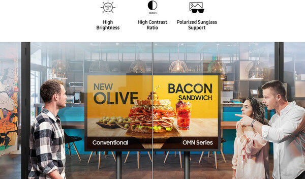 Samsung Samsung OM46N FHD semi-buiten signage Samsung Samsung OM46N FHD semi-buiten signage