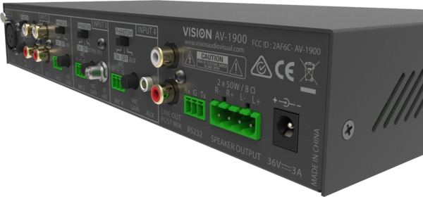 Vision Vision AV-1900 audiomixer-versterker Vision Vision AV-1900 audiomixer-versterker