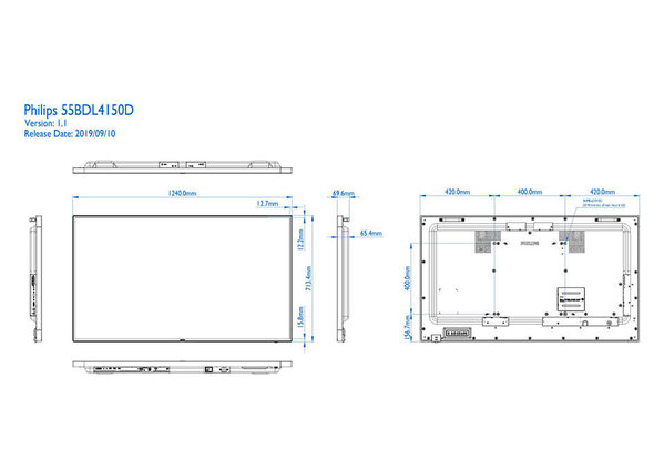 Philips Philips 65BDL4550D4K D-Line-scherm