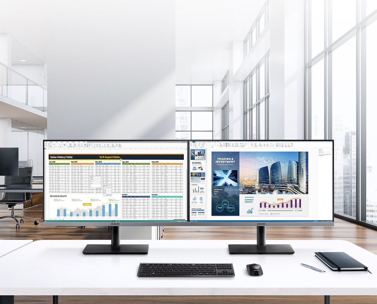 Samsung Samsung LS24R650FDU FHD zakelijke IPS monitor Samsung Samsung LS24R650FDU FHD zakelijke IPS monitor