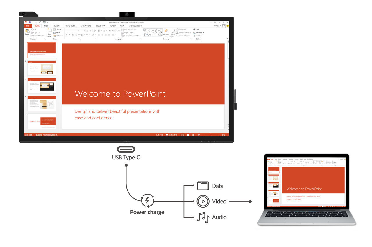 Viewsonic ViewBoard IFP6570 UHD interactief display Viewsonic ViewBoard IFP6570 UHD interactief display